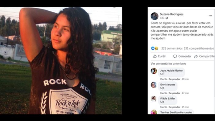 Menina de 12 anos está desaparecida em Ivaí. - Rádio Copas Verdes